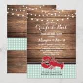 Crawfish Boil Engagement Party Mint Lobster Kaart (Voorkant / Achterkant)