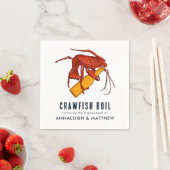 Crawfish Boil Engagement Party Paper Servet (Insitu)