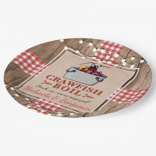 Crawfish Boil Engagement Party Papieren Bordje (Gekanteld)