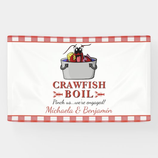 Crawfish Boil Engagement Party Spandoek (Horizontaal)