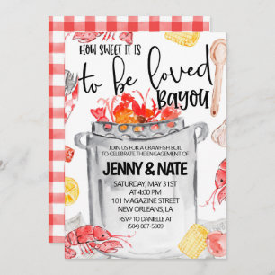 Crawfish Boil Engagement Party Uitnodiging