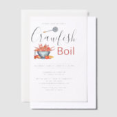 Crawfish Boil Family Cookout Seafood Party Vellum Uitnodigingen (Offset)