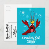 Crawfish Boil Family Reunion Invitation Briefkaart (Voorkant / Achterkant)
