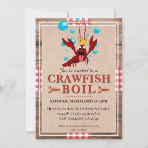 Crawfish Boil Family Reunion Rustige Summer Party Kaart