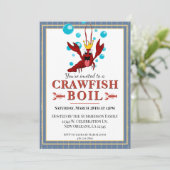 Crawfish Boil Family Summer Seafood Party Kaart (Staand voorkant)