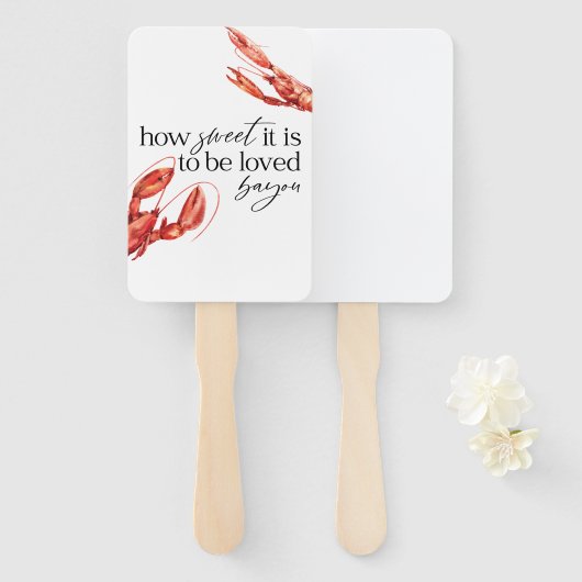 Crawfish Boil Fan Handwaaier (Voorkant en achterkant)