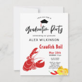 Crawfish Boil Fun Afstuderen BBQ Kaart (Voorkant)