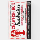 Crawfish Boil Fundraiser Banner met qr-code (Verticaal)