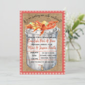 Crawfish Boil Gender Reopenbaart uitnodiging (Staand voorkant)