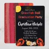 Crawfish Boil Graduation Party Kaart (Voorkant / Achterkant)