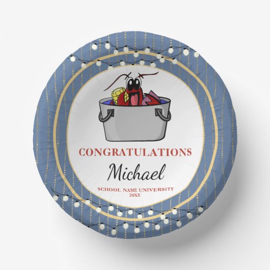 Crawfish Boil Graduation Party Papieren Kommen (Voorkant)