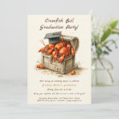 Crawfish Boil Graduation Party | Southern Style  Kaart (Staand voorkant)