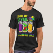 Crawfish Boil Hou je kop omhoog Liver Mardi Gras B T-shirt (Voorkant)