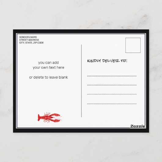 Crawfish Boil I DO Engagement Party Briefkaart (Achterkant)