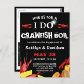 Crawfish Boil I DO Verloving Photo Invitation Briefkaart (Voorkant / Achterkant)