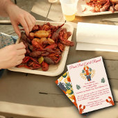 Crawfish Boil Invitation - Seafood Cookout Kaart