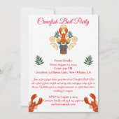 Crawfish Boil Invitation-Summer Seafood Cookout Kaart (Voorkant)