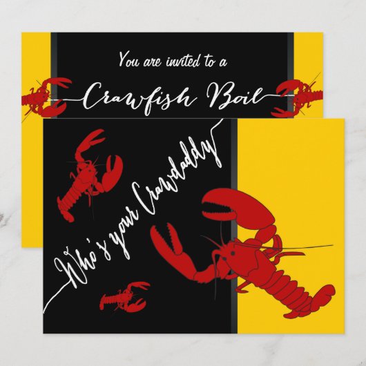 Crawfish Boil Kaart (Voorkant / Achterkant)