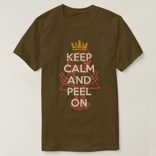 Crawfish Boil Keep Calm Peel Cajun Seafood Festiva T-shirt (Design voorkant)