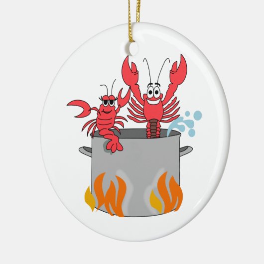 Crawfish Boil Keramisch Ornament (Links)