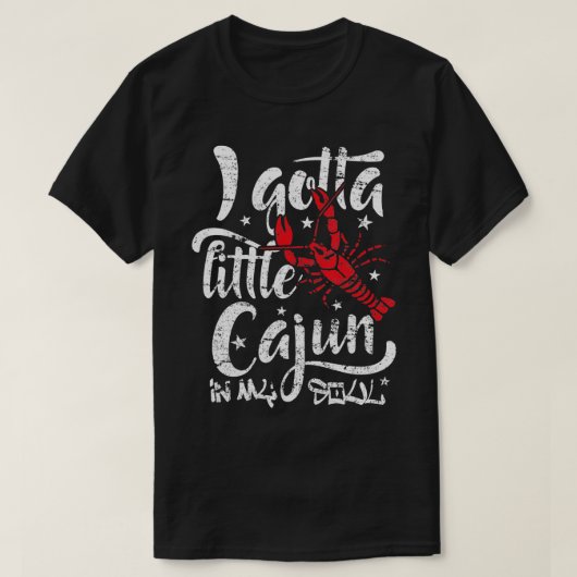 Crawfish Boil Little Cajun in my Soul Crayfish Fes T-shirt (Design voorkant)