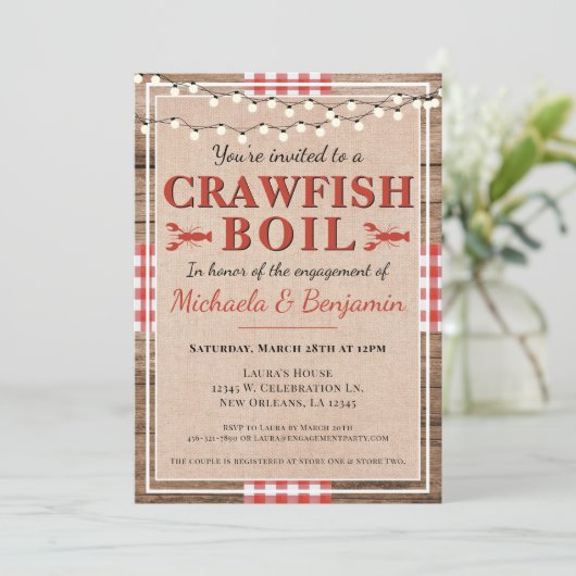 Crawfish Boil Lobster Engagement Party (Staand voorkant)