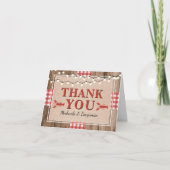 Crawfish Boil Lobster Engagement Party Rustic Bedankkaart (Voorkant)