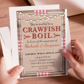 Crawfish Boil Lobster Engagement Party Rustic Kaart