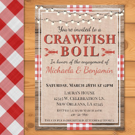 Crawfish Boil Lobster Engagement Party Rustic Kaart