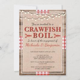Crawfish Boil Lobster Engagement Party Rustic Kaart
