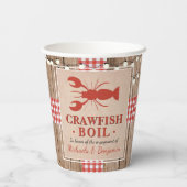 Crawfish Boil Lobster Engagement Party Rustic Papieren Bekers (Achterkant)