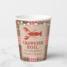 Crawfish Boil Lobster Engagement Party Rustic Papieren Bekers