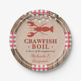 Crawfish Boil Lobster Engagement Party Rustic Papieren Bordje
