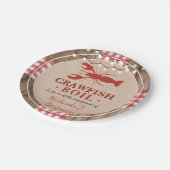 Crawfish Boil Lobster Engagement Party Rustic Papieren Bordje (Gekanteld)