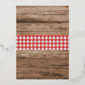 Crawfish Boil Lobster Graduation Party Rustic Folie Uitnodiging (Achterkant)