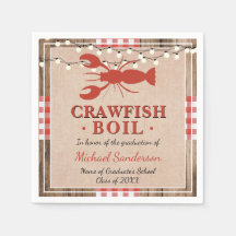 Crawfish Boil Lobster Graduation Party Rustic