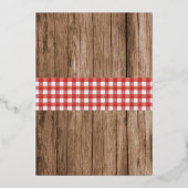 Crawfish Boil Lobster Party Verloving Rustic Folie Uitnodiging (Achterkant)