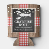 Crawfish Boil Lobster Rustic Engagement Party Blikjeskoeler (Achterkant)