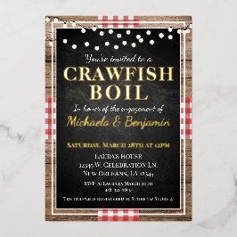 Crawfish Boil Lobster Rustic Engagement Party Folie Uitnodiging