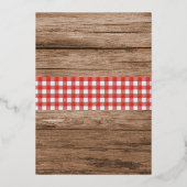 Crawfish Boil Lobster Rustic Engagement Party Folie Uitnodiging (Achterkant)