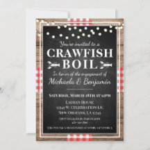 Crawfish Boil Lobster Rustic Engagement Party