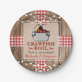 Crawfish Boil Lobster Rustic Engagement Party Papieren Bordje