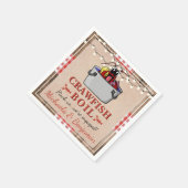 Crawfish Boil Lobster Rustic Engagement Party Servet (Hoek)