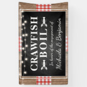 Crawfish Boil Lobster Rustic Engagement Party Spandoek (Verticaal)