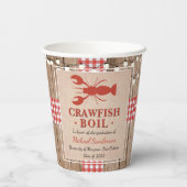 Crawfish Boil Lobster Rustic Graduc Party Papieren Bekers (Achterkant)