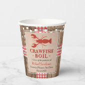 Crawfish Boil Lobster Rustic Graduc Party Papieren Bekers (Voorkant)