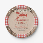 Crawfish Boil Lobster Rustic Graduc Party Papieren Bordje (Voorkant)