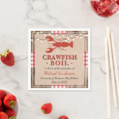 Crawfish Boil Lobster Rustic Graduc Party Servet (Insitu)