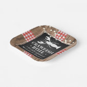 Crawfish Boil Lobster Rustic Wood Engagement Party Papieren Bordje (Gebogen)