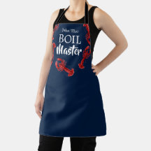 Crawfish Boil Master Dark Blue Custom Funny Chef